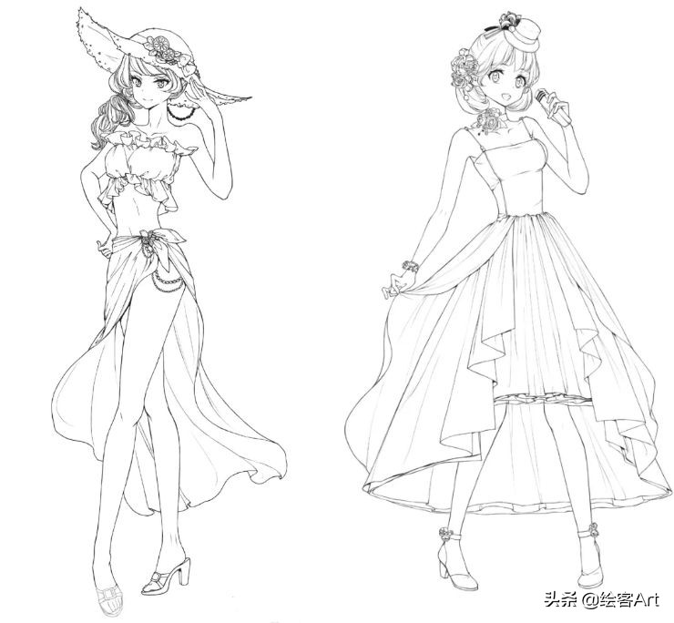 动漫人物只画一个头,大头动漫人物绘画