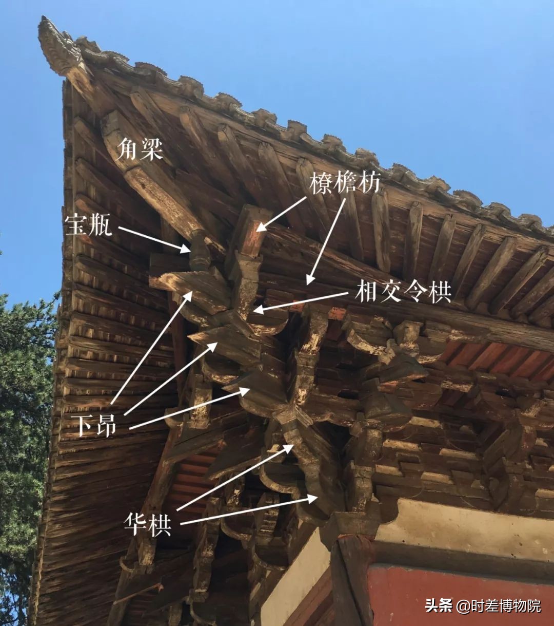 山西五台山佛光寺壁画,佛光寺阿弥陀佛头顶壁画