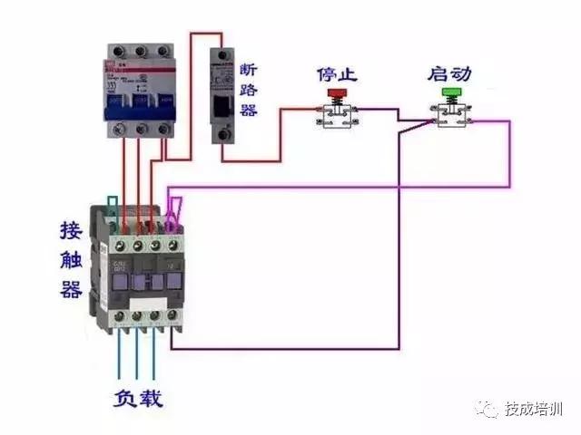 断路器按钮与接触器接线图,11种断路器接触器电气互锁接线图
