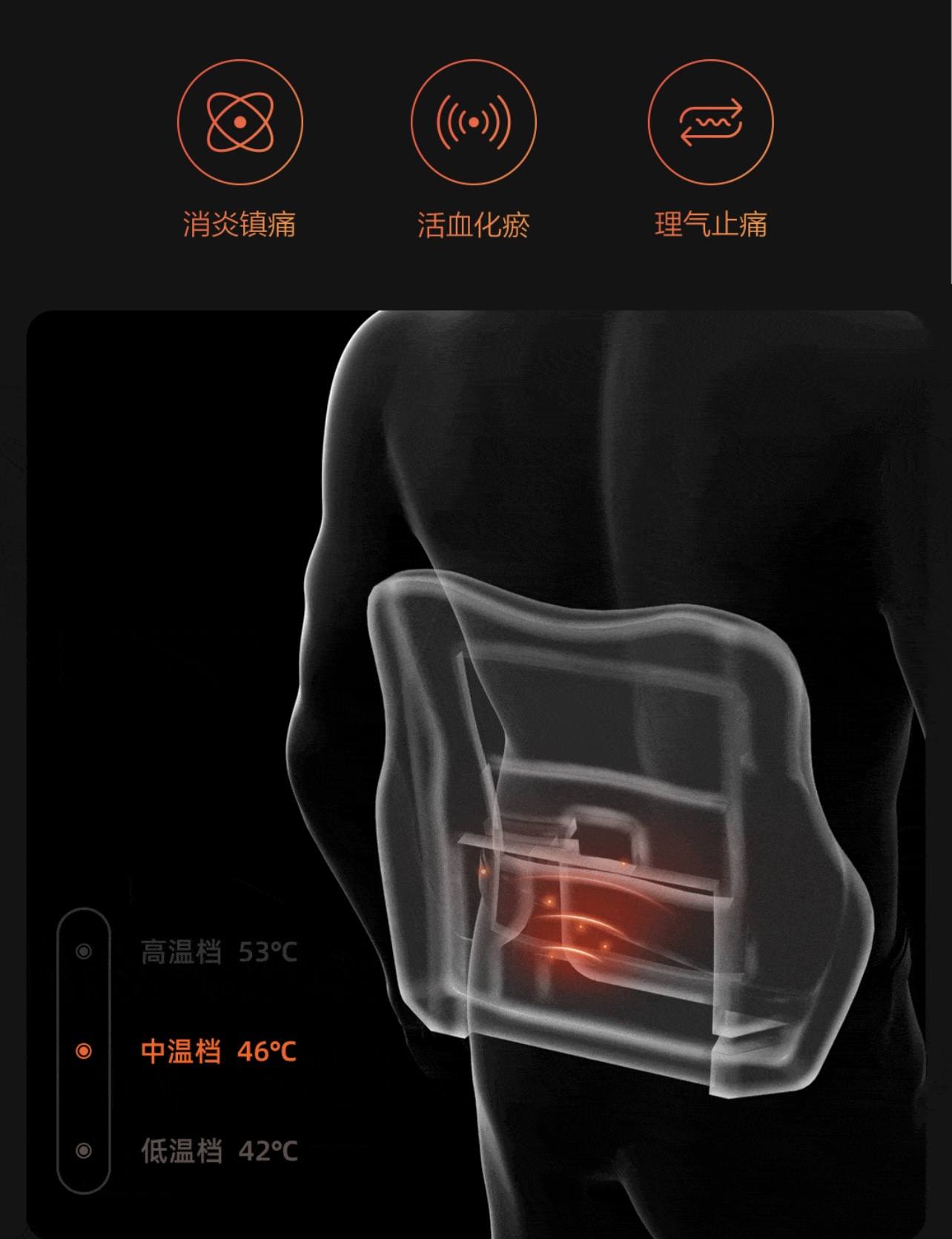 8H小护士热敷仿真按摩腰靠不怕被青春撞了个腰