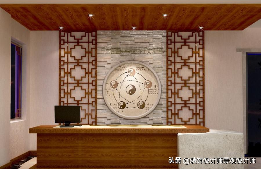 50平米禅意中医养生馆设计图,中医养生理疗会所设计