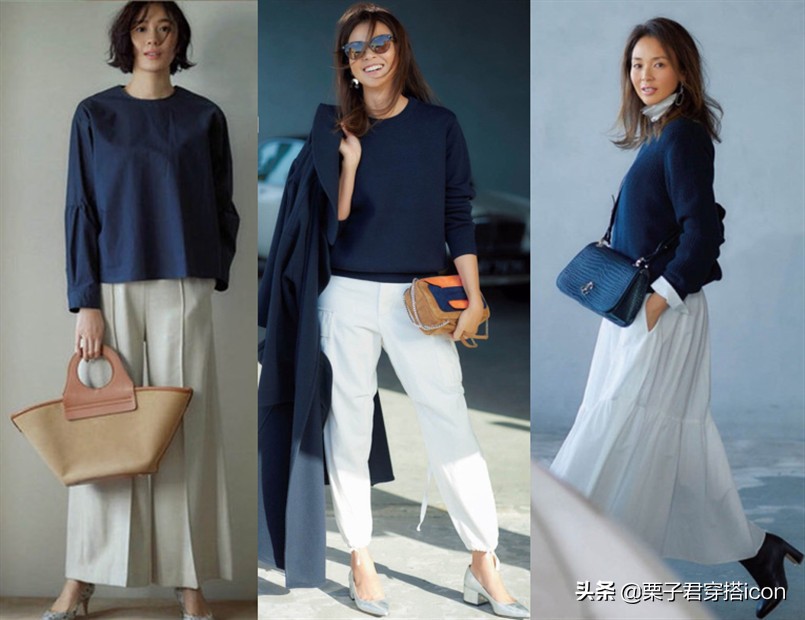 穿搭女新年搭配高级感,藏蓝色外套搭配什么内搭显高级