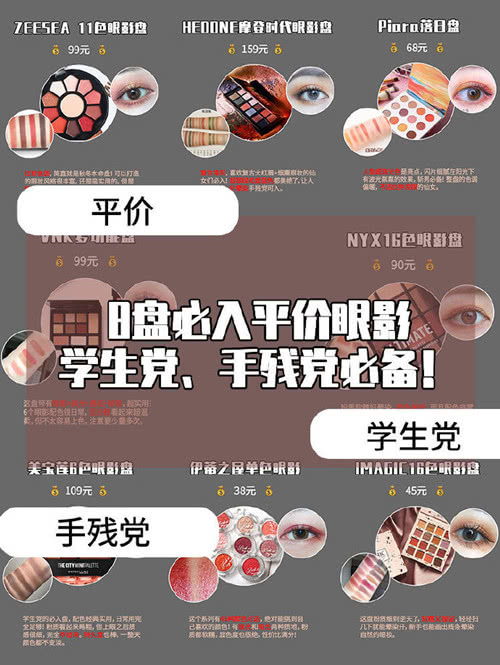 8盘眼影,8色眼影盘最新报价
