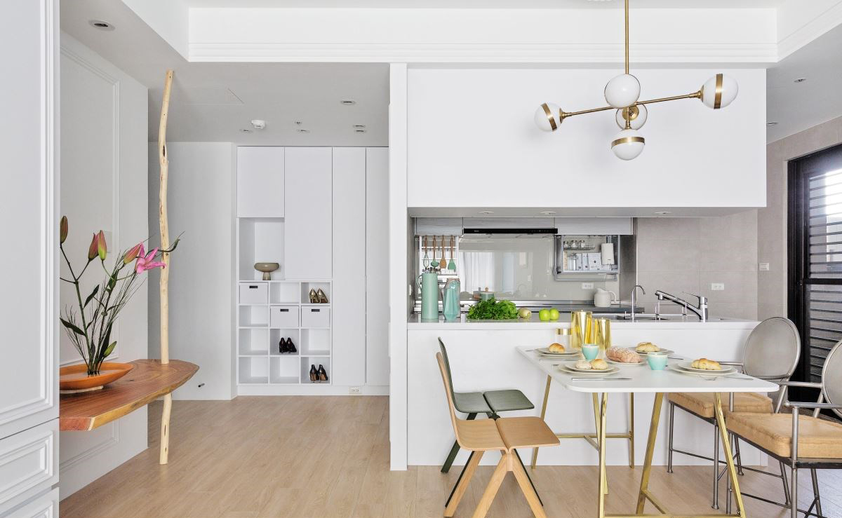 简约风蓝色电视墙,深色意式轻奢电视墙