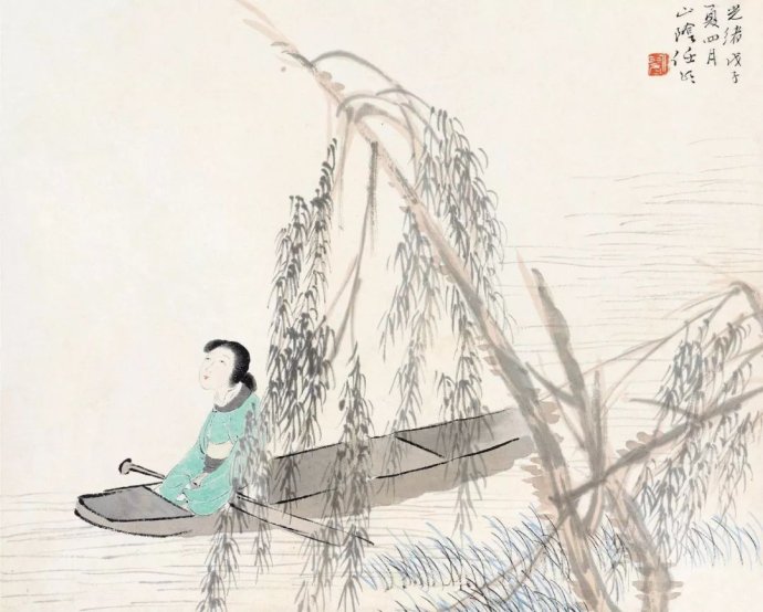 任伯年人物画扎根于民间艺术 (清代海派任伯年人物画全集)