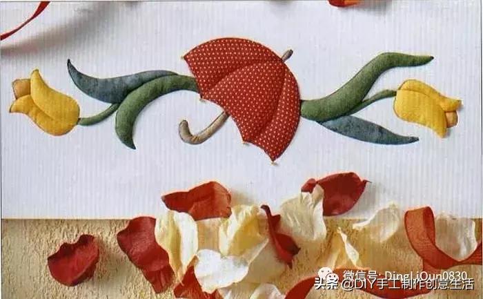 布艺diy拼布图案贴画,布画diy手工制作大全