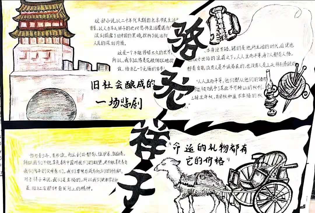 悦读经典为主题的读书小报,读名著经典活动小学生