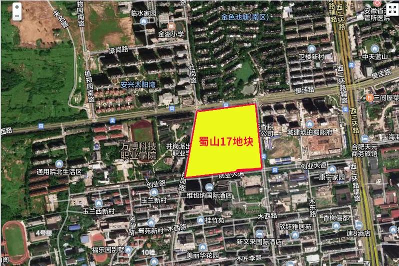 合肥蜀山区新规划住宅用地,蜀山运河新城流拍的三块地