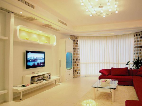 沙发背景墙与电视背景墙搭配图片,电视背景墙与餐厅背景墙一体设计