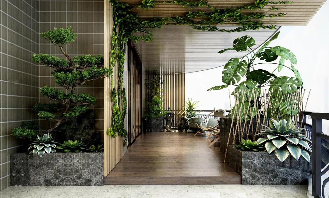 日式庭院景观设计3d图,日系庭院设计建模