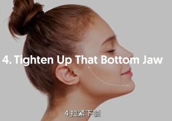 三个动作甩掉下巴赘肉,三秒消除双下巴