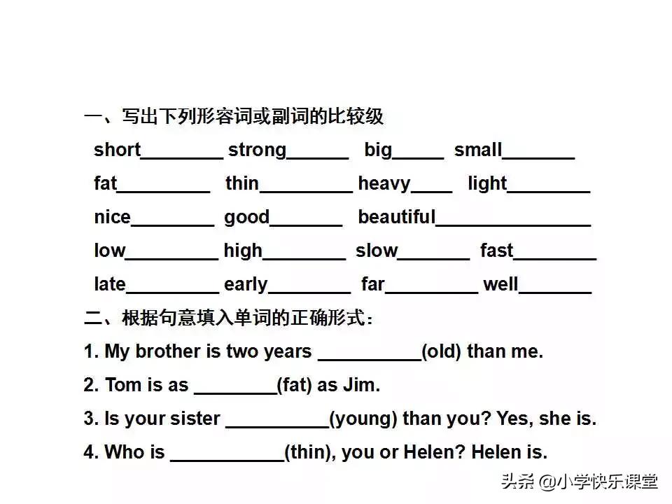小学英语语法PPT,小学英语语法知识详解