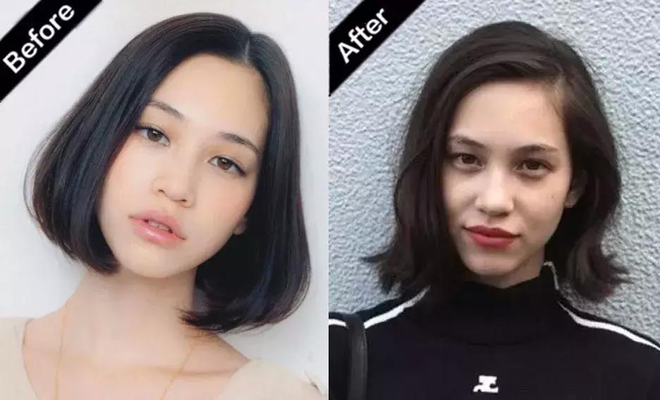 内扣怎么卷短发,一边内扣一边外翘短发