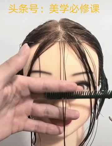 空气加八字刘海是什么样的,空气刘海卷发筒卷八字刘海
