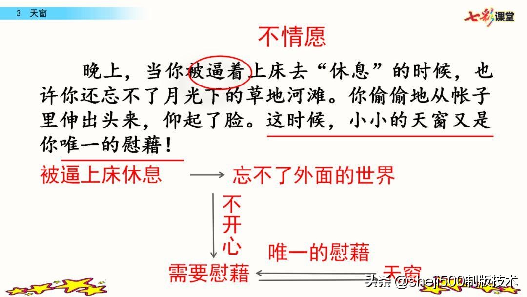 预习四年级下册第三课天窗,部编版四年级下册语文3单元预习