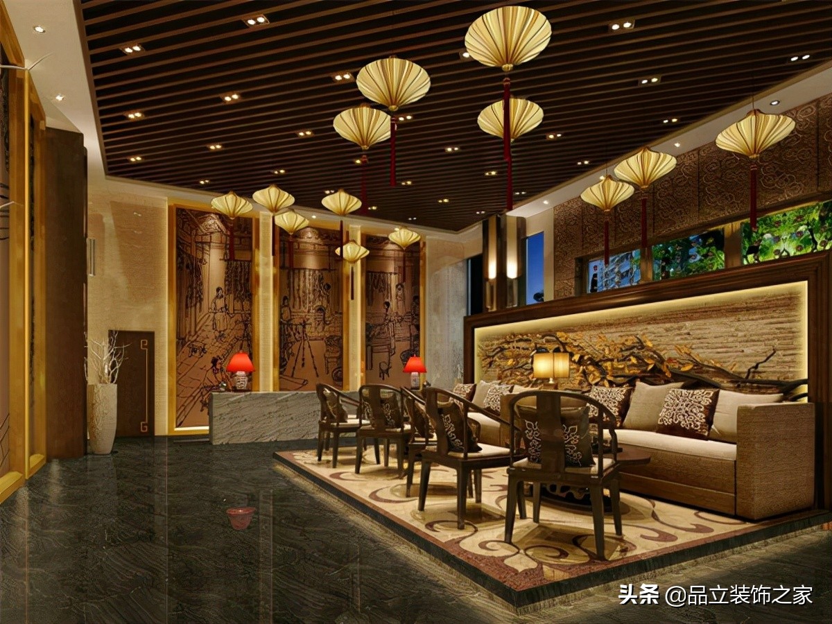 中式餐饮会所装修效果图,会所中式装修设计