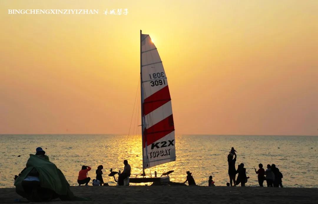 龙沐湾落日海滩,乐东最美落日海滩