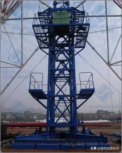 内悬浮抱杆组塔施工步骤,企业自己造超大型落地双平臂抱杆