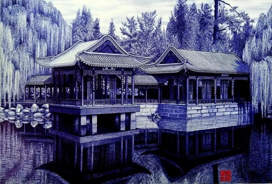 新一代中国钢笔画领军人物,极品五大钢笔画简直美爆