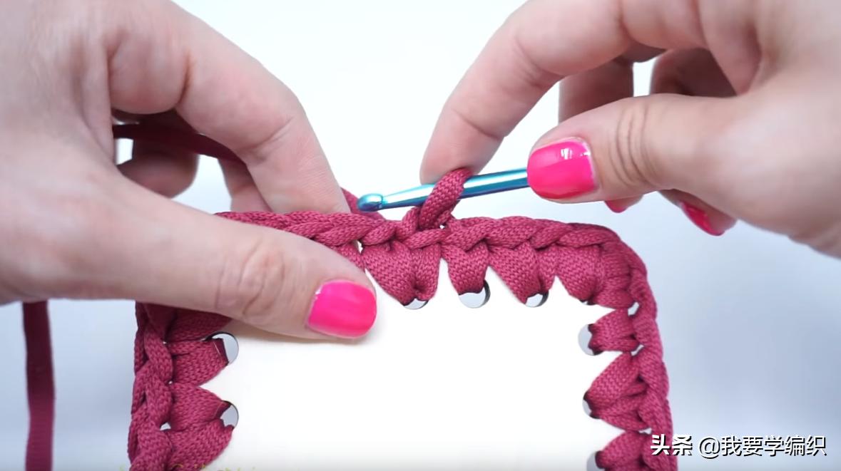 简单大方钩编单肩包图解,简单勾织小包包方法