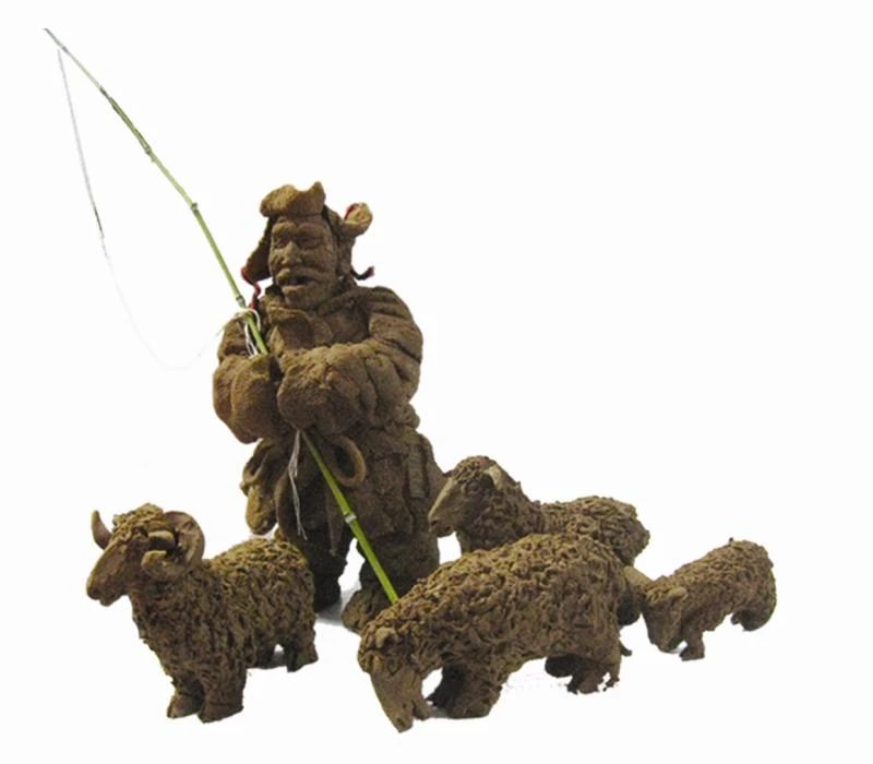 中国民间艺术捏泥人,捏泥人的老艺人