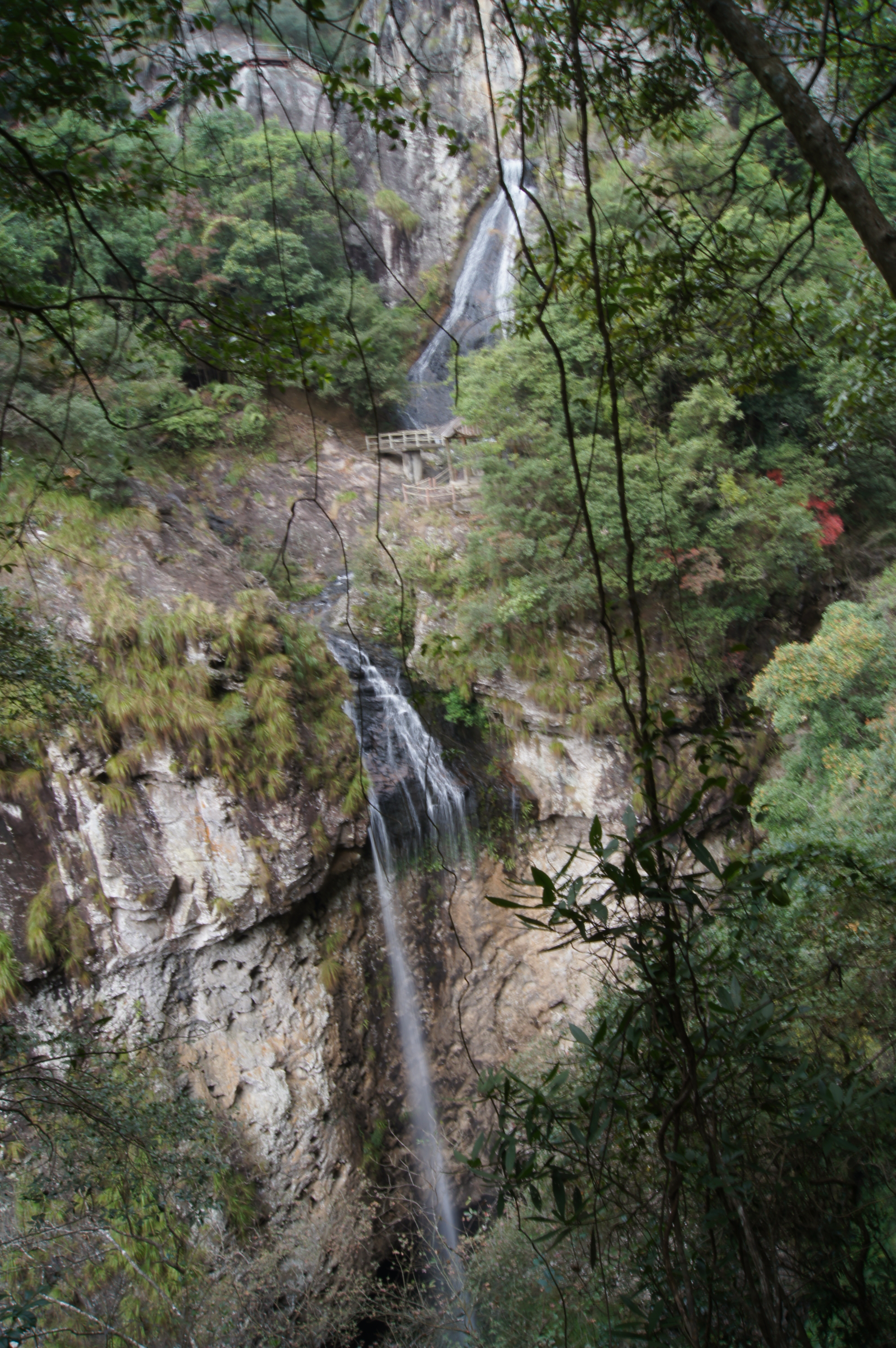 永泰百漈沟瀑布航拍,永泰百漈沟瀑布群