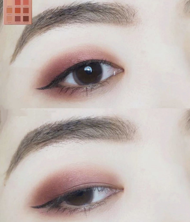 单眼皮内双日常眼妆画法,单眼皮贴双眼皮怎么画眼妆教程