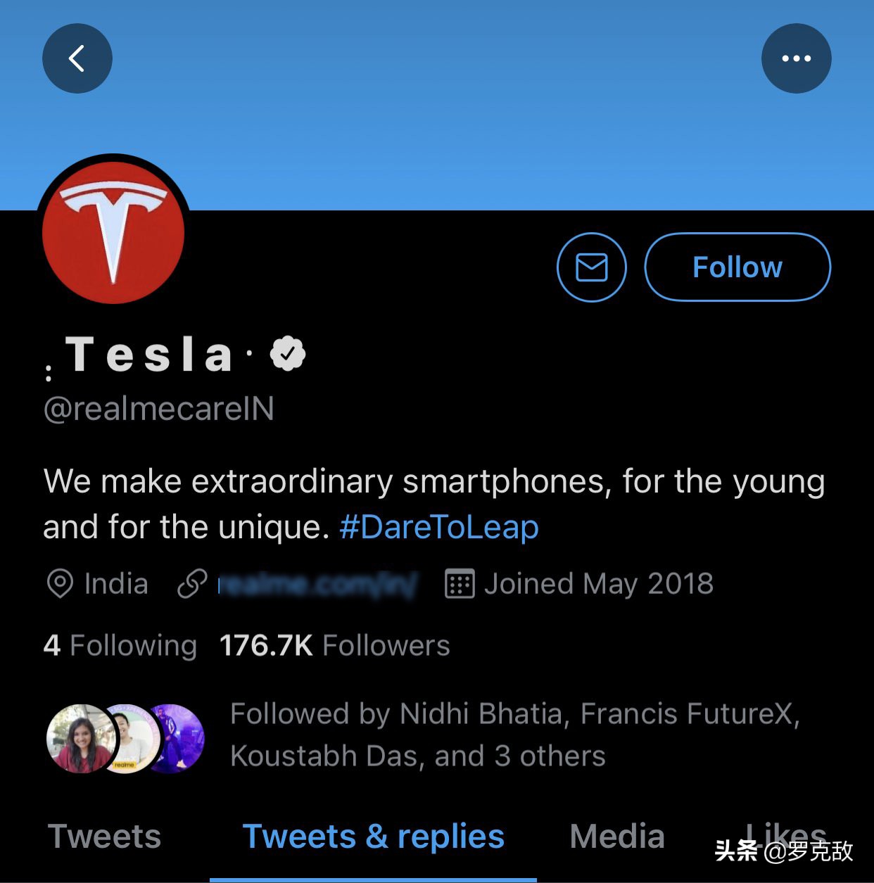 Realme在推特相关账号受到黑客攻击，伪装成Tesla进行*币特比**诈骗