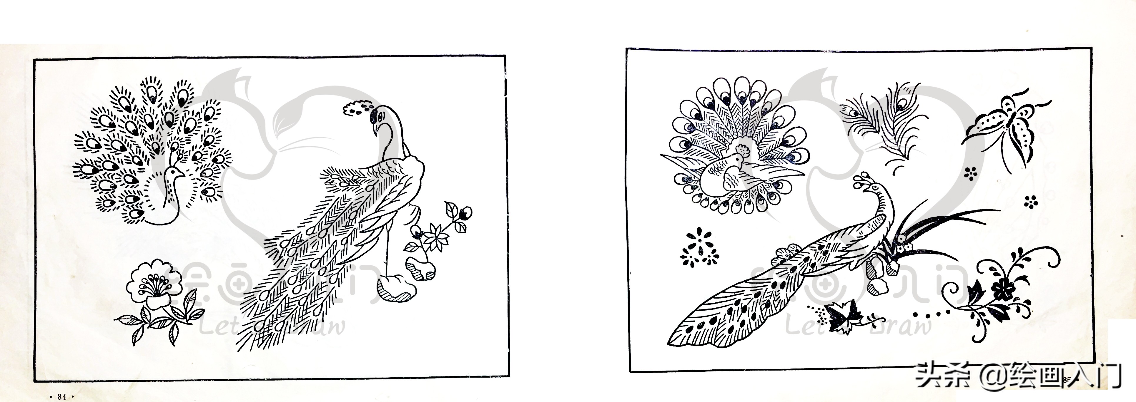 刺绣花边简笔画,100幅创意简笔画