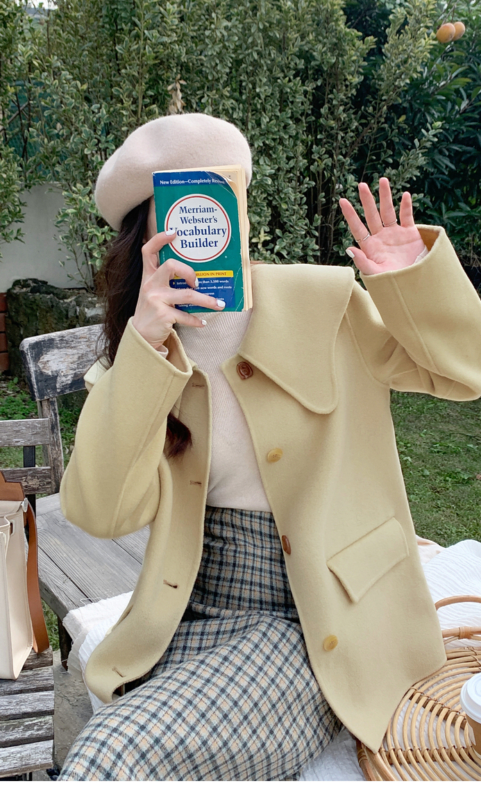 冬季简约毛呢外套穿搭,毛呢外套穿搭中短高端大气上档次