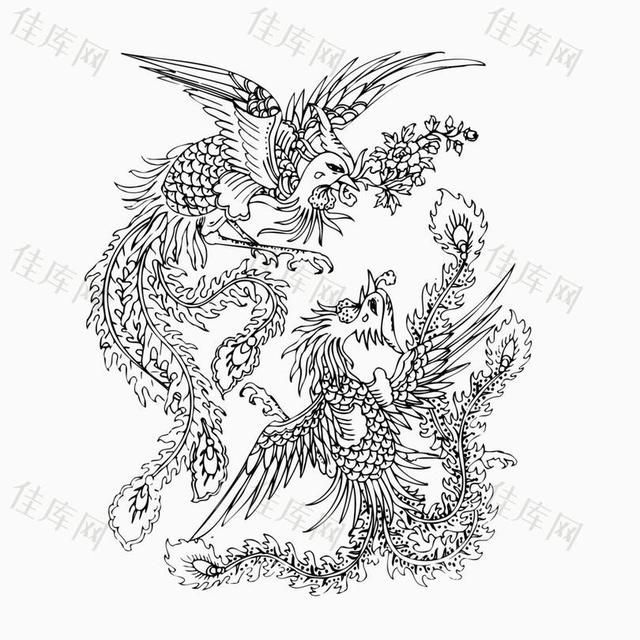 怎样画一个凤凰,怎么画个凤凰