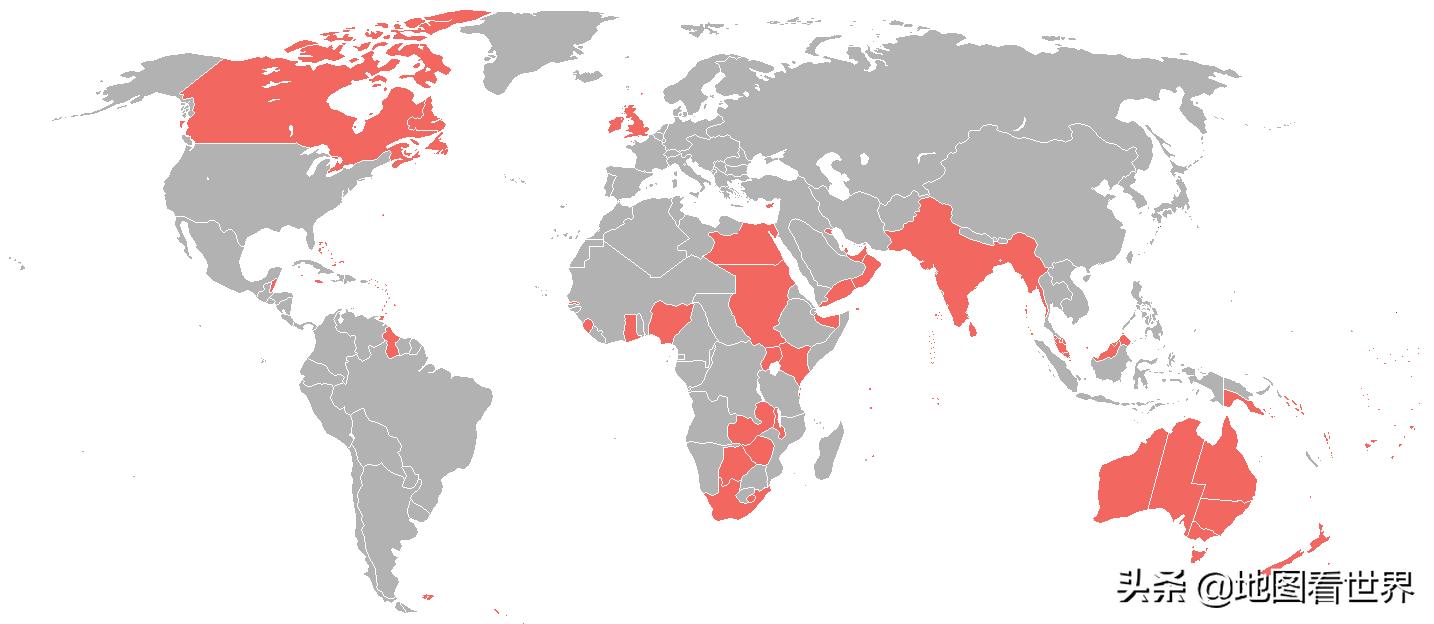 维多利亚女王统治下的大英帝国,大英帝国和西班牙帝国版图对比