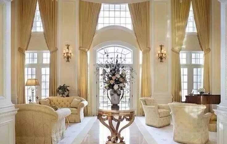 别墅窗帘的款式图片,别墅窗帘100个新款