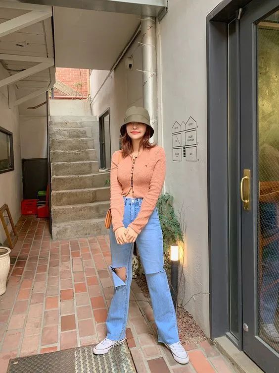 老爹裤的搭配才时髦,老爹裤让你显瘦又时髦