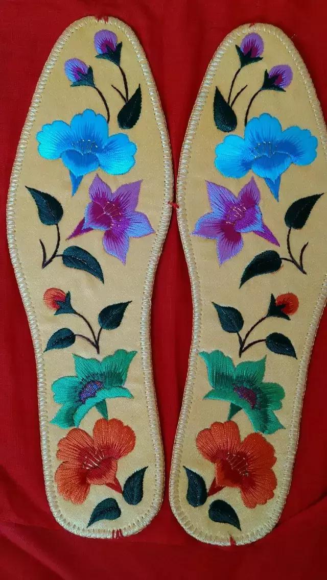 绣花鞋垫100种图案四格绣法,几何鞋垫图案鞋垫绣法