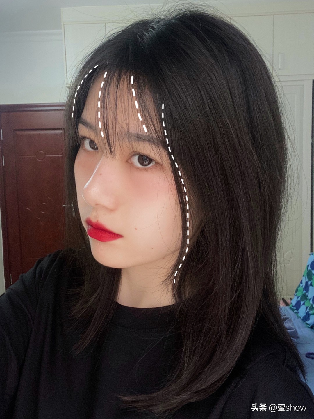 空气刘海波波头短发发型图片,短发减龄刘海自己剪教程