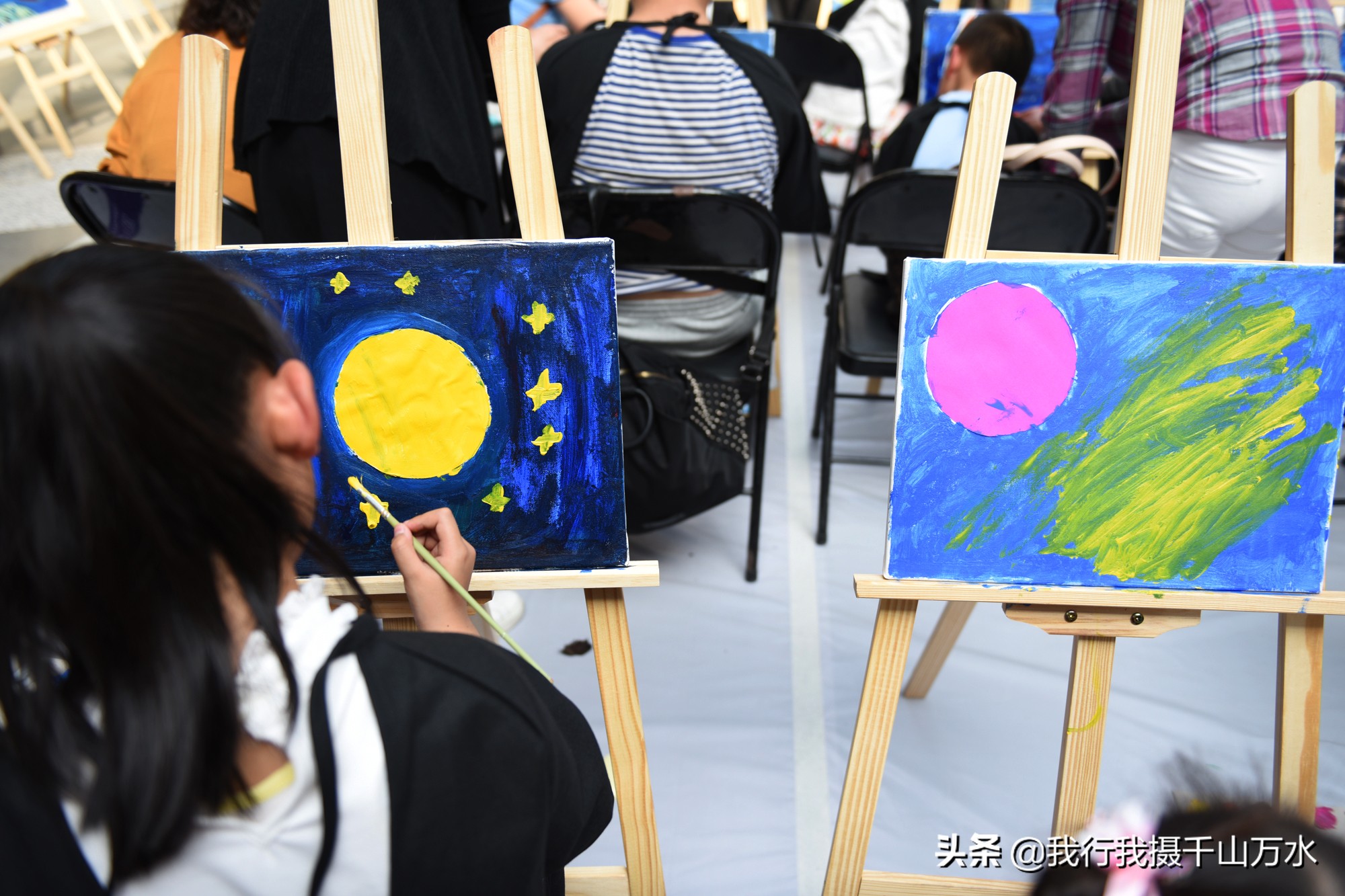 梵高的星空绘画教程油画棒,梵高星空儿童油画教程