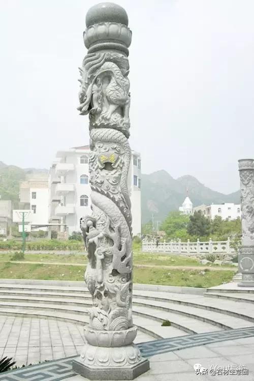 大型大理石石雕龙柱,石雕龙柱作品大全