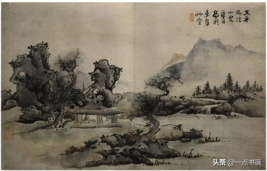 明画家蓝瑛溪山幽居图,明蓝瑛山水画全集