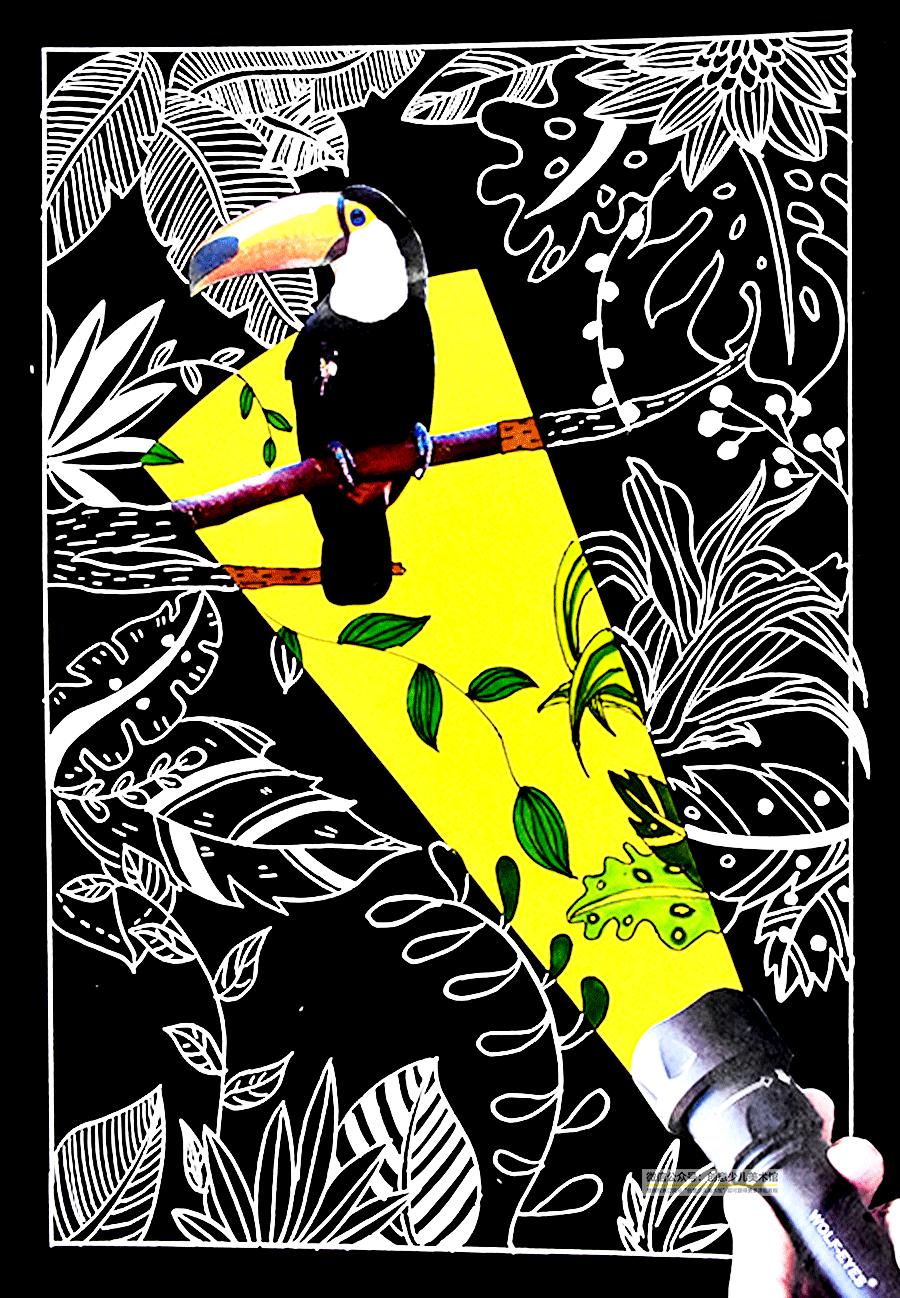 儿童画科学幻想画作画步骤与方法,儿童画教程森林探秘