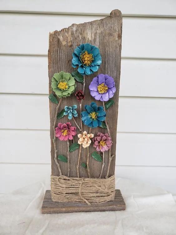 关于神奇的大自然的手工制作,100种松塔手工制作欣赏