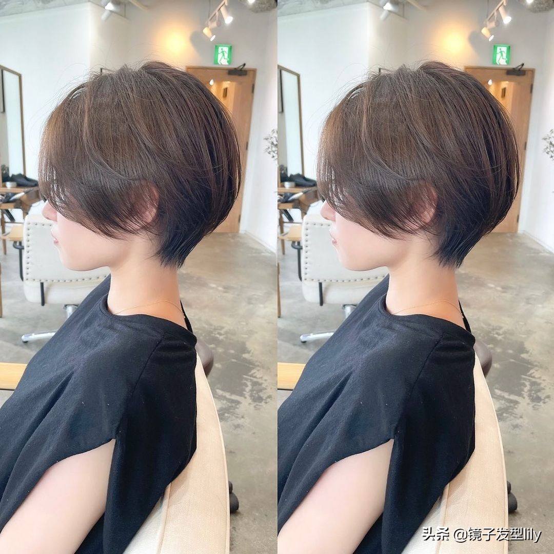 这才叫短发，效果就是不一样，你那只是把头发剪短了