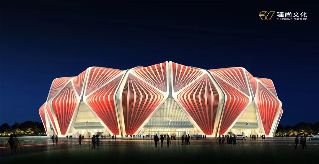 恒大十万人专业足球场图片,恒大十万人球场灯光效果图