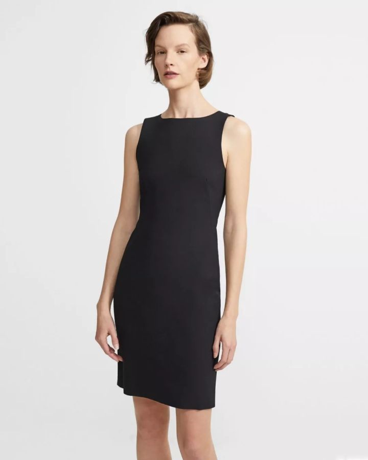 sandro连衣裙桑蚕丝,sandro18款小黑裙