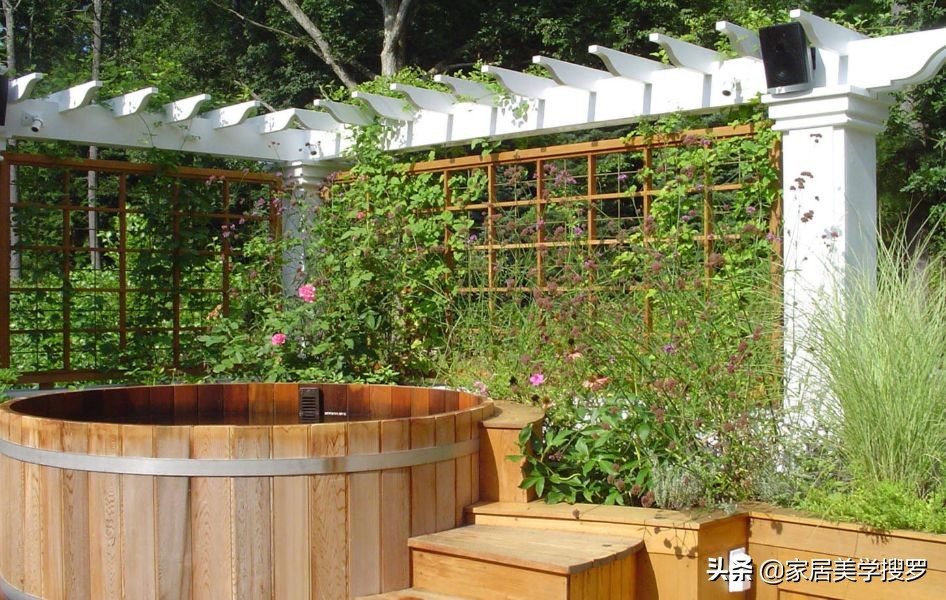 下沉式户外浴缸,户外浴缸布置