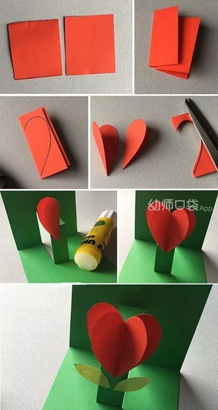 6-12岁手工制作三八妇女节贺卡,5-6岁大班创意手工三八妇女节