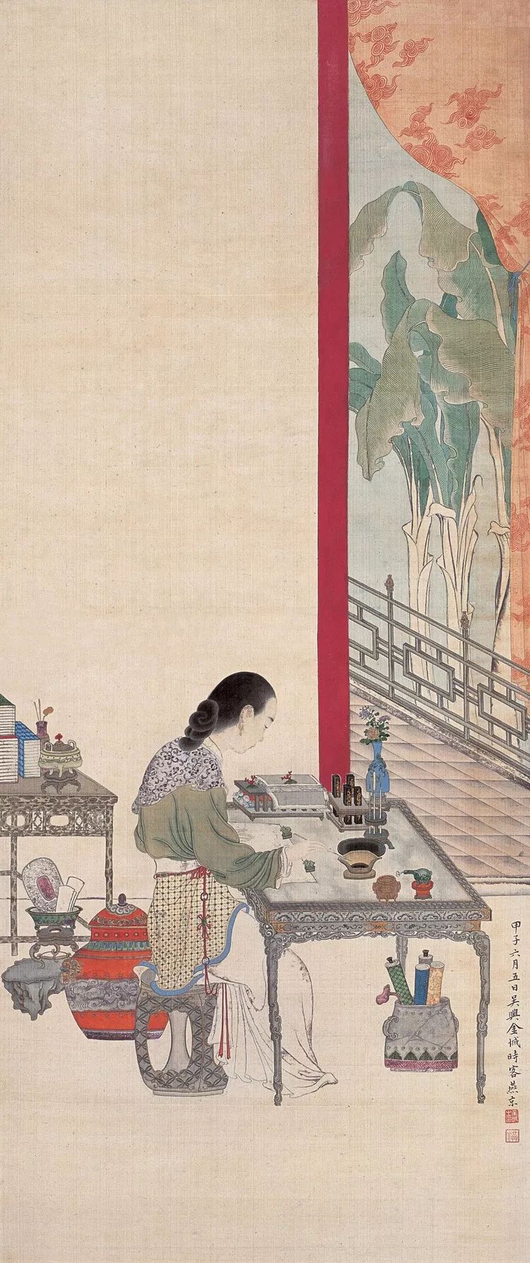 他45岁之前以临摹为主，46岁后创作即达高峰