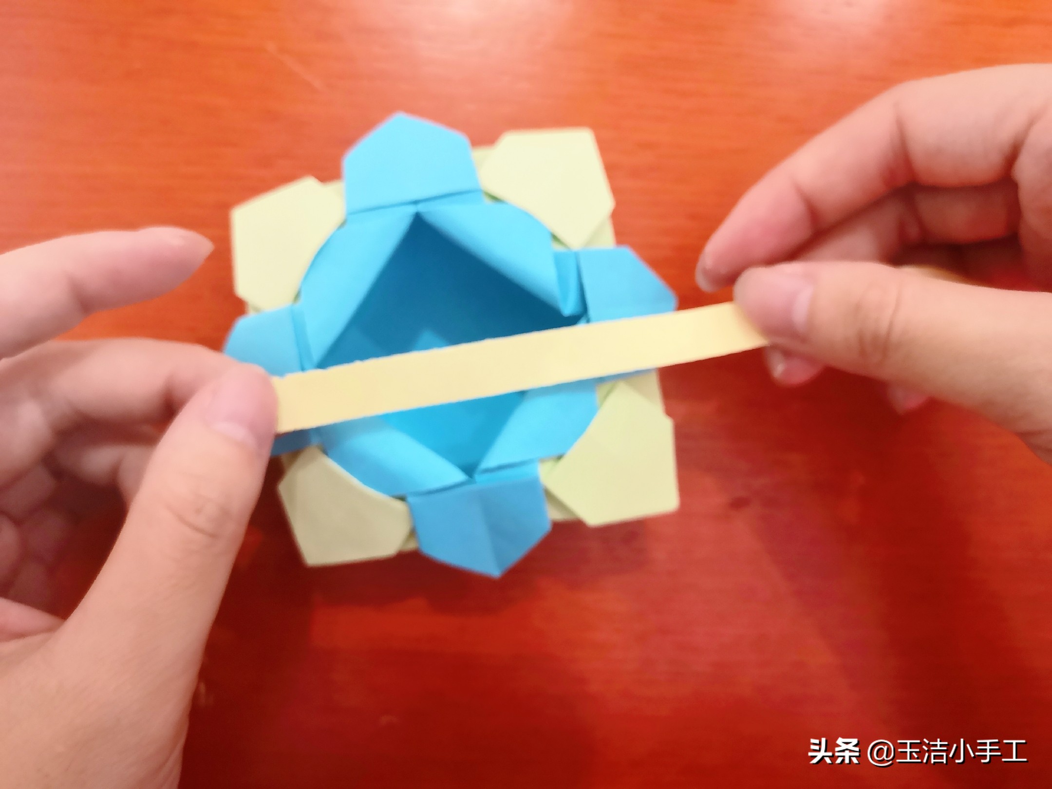 花篮纸折法超级无敌慢动作,花篮怎么折只用正方形的纸