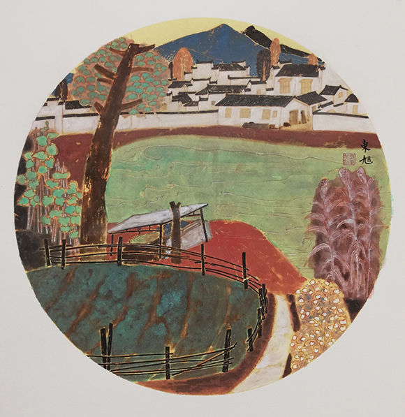 栗东旭画家作品,栗东旭国画