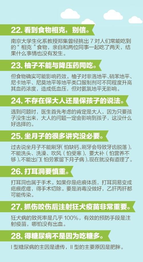 60个健康的知识,关于健康的10个健康知识